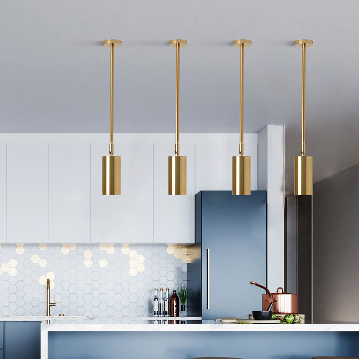 Zeitgenössische nordische zylindrische LED-Pendelleuchte Schienenbeleuchtung Spotlight für Esszimmer 