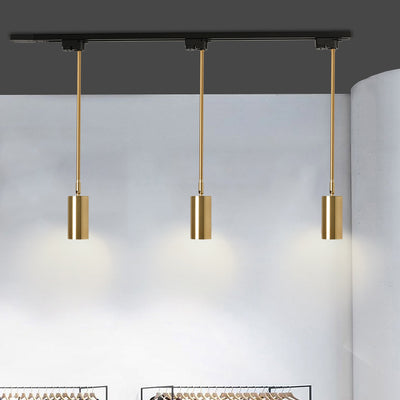 Contemporary Nordic Iron Cylindrical LED Pendant Light Track Lighting Spotlight For Dining Room