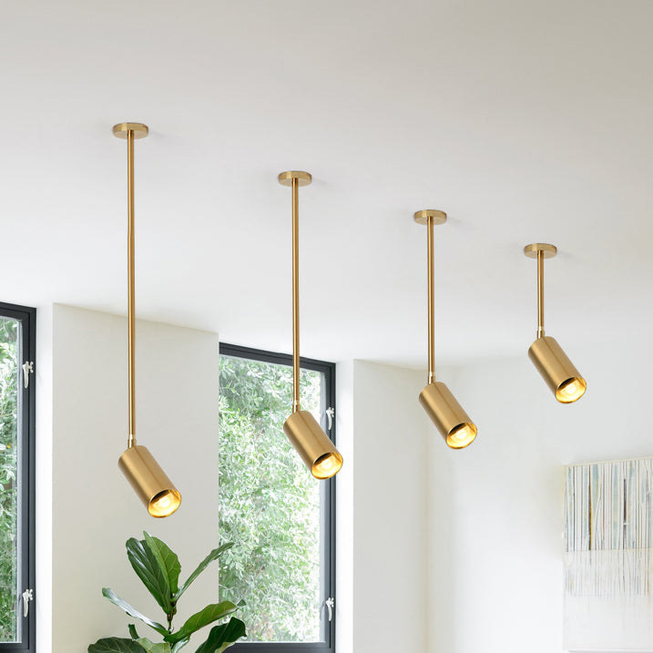 Zeitgenössische nordische zylindrische LED-Pendelleuchte Schienenbeleuchtung Spotlight für Esszimmer 