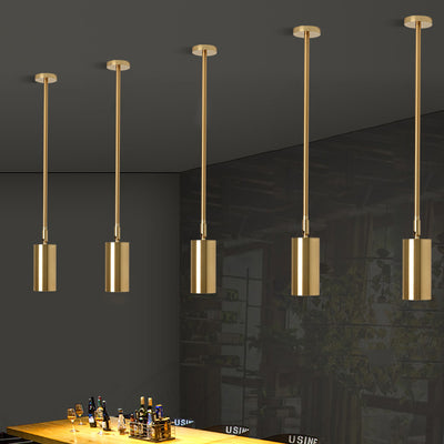 Contemporary Nordic Iron Cylindrical LED Pendant Light Track Lighting Spotlight For Dining Room