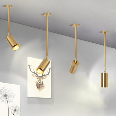 Contemporary Nordic Iron Cylindrical LED Pendant Light Track Lighting Spotlight For Dining Room