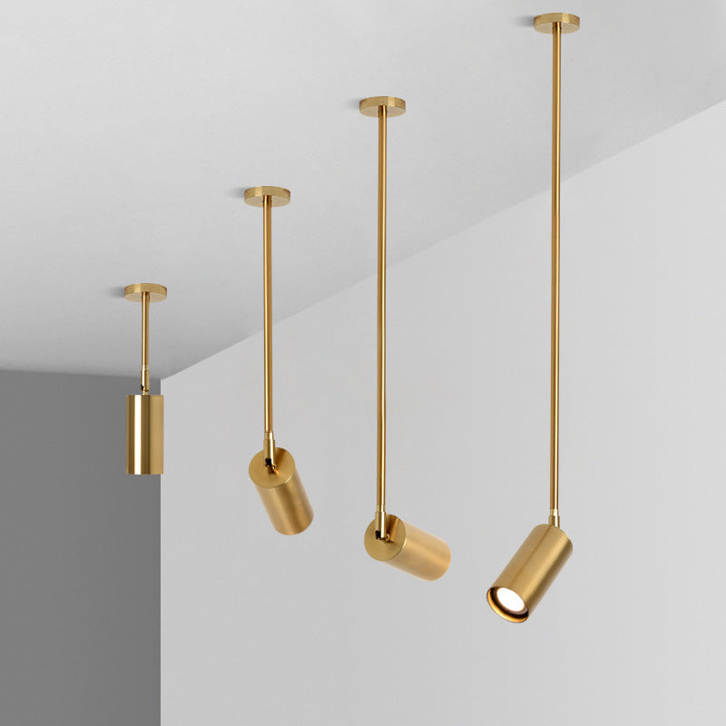 Contemporary Nordic Iron Cylindrical LED Pendant Light Track Lighting Spotlight For Dining Room