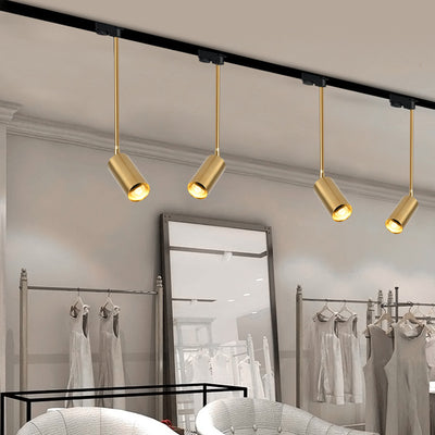 Contemporary Nordic Iron Cylindrical LED Pendant Light Track Lighting Spotlight For Dining Room