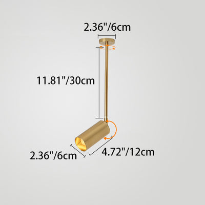 Contemporary Nordic Iron Cylindrical LED Pendant Light Track Lighting Spotlight For Dining Room