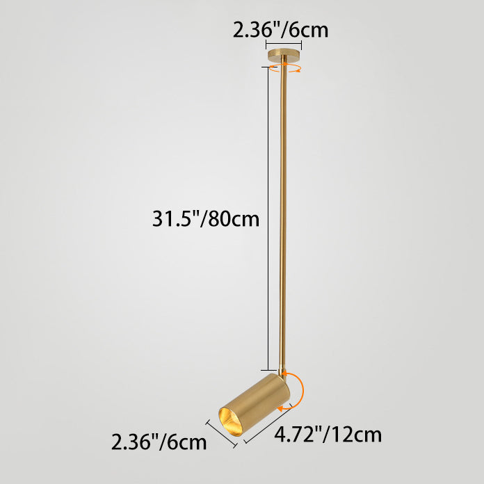 Contemporary Nordic Iron Cylindrical LED Pendant Light Track Lighting Spotlight For Dining Room
