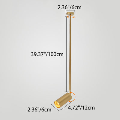 Contemporary Nordic Iron Cylindrical LED Pendant Light Track Lighting Spotlight For Dining Room