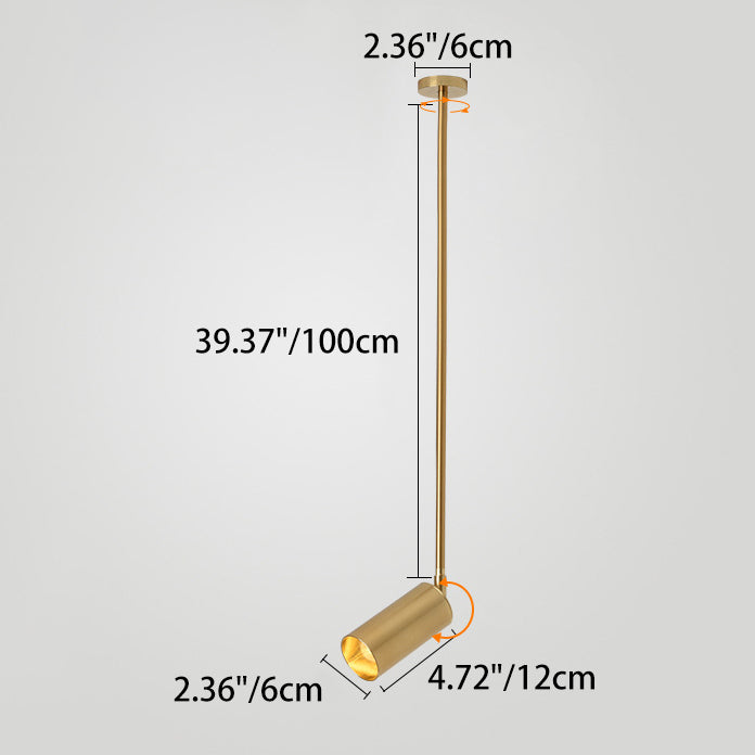 Contemporary Nordic Iron Cylindrical LED Pendant Light Track Lighting Spotlight For Dining Room