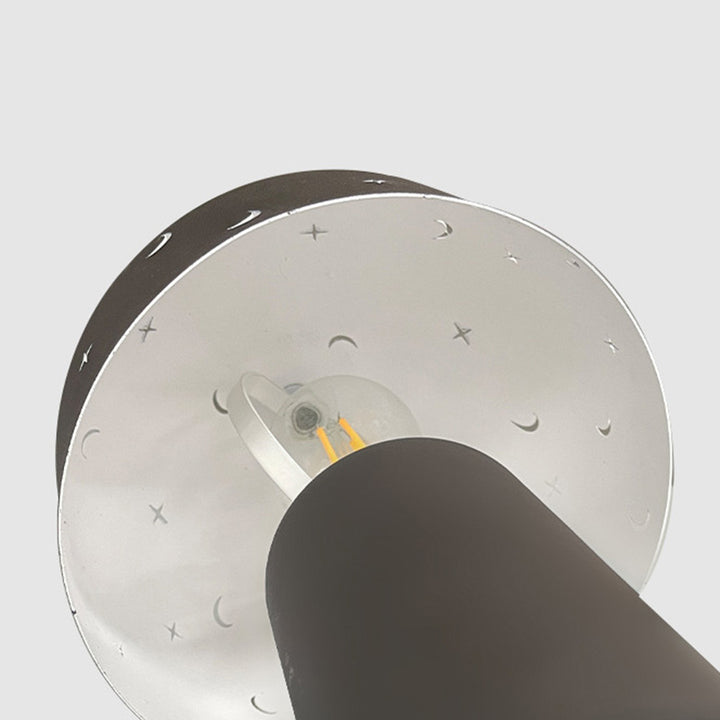 Contemporary Nordic Battery Metal &amp; Glass Hollow Starry Mushroom Dome LED Table Lamp For Bedroom