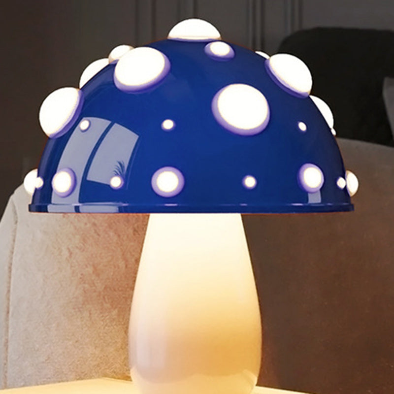Modern Art Deco Rechargeable Iron &amp; PC Mushroom LED Table Lamp Night Light For Bedroom