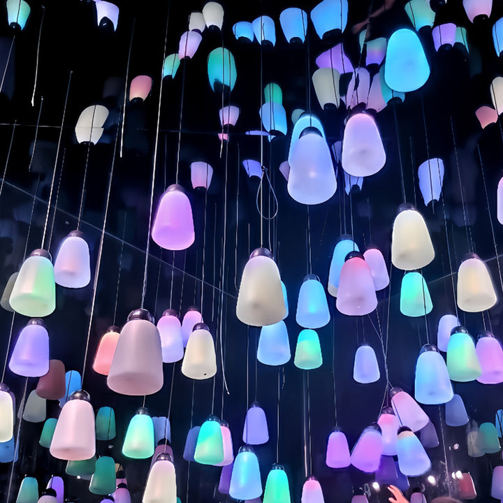 Modern Minimalist Waterproof PE &amp; PP Bottle-Shaped LED Outdoor Pendant Light For Outdoor Patio &amp; Garden