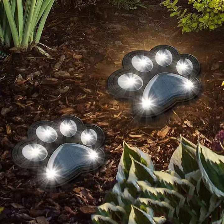 Contemporary Creative Solar Waterproof PP &amp; PS Cat Paw LED Outdoor Light Landscape Lighting For Garden &amp; Outdoor Patio