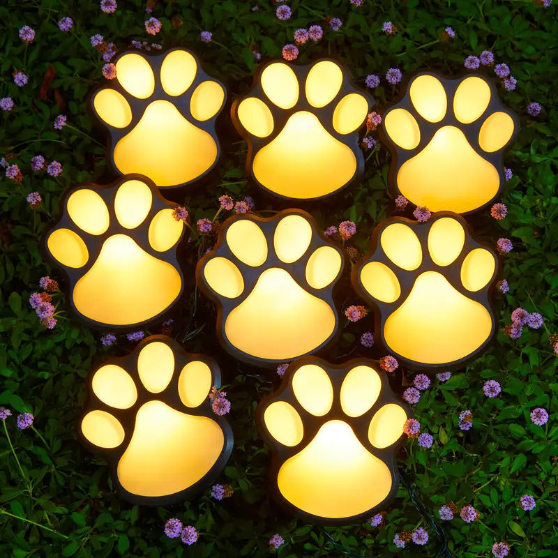 Contemporary Creative Solar Waterproof PP &amp; PS Cat Paw LED Outdoor Light Landscape Lighting For Garden &amp; Outdoor Patio