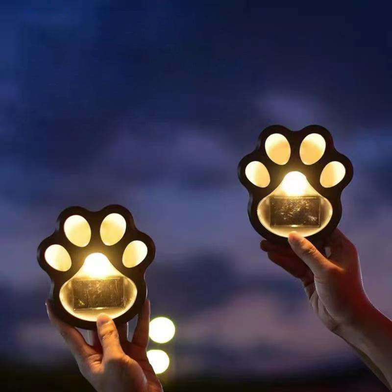 Contemporary Creative Solar Waterproof PP &amp; PS Cat Paw LED Outdoor Light Landscape Lighting For Garden &amp; Outdoor Patio