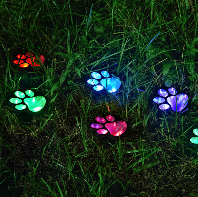 現代的なクリエイティブソーラー防水PP & PS猫の足LED屋外ライトランドスケープ照明、庭や屋外パティオ用 