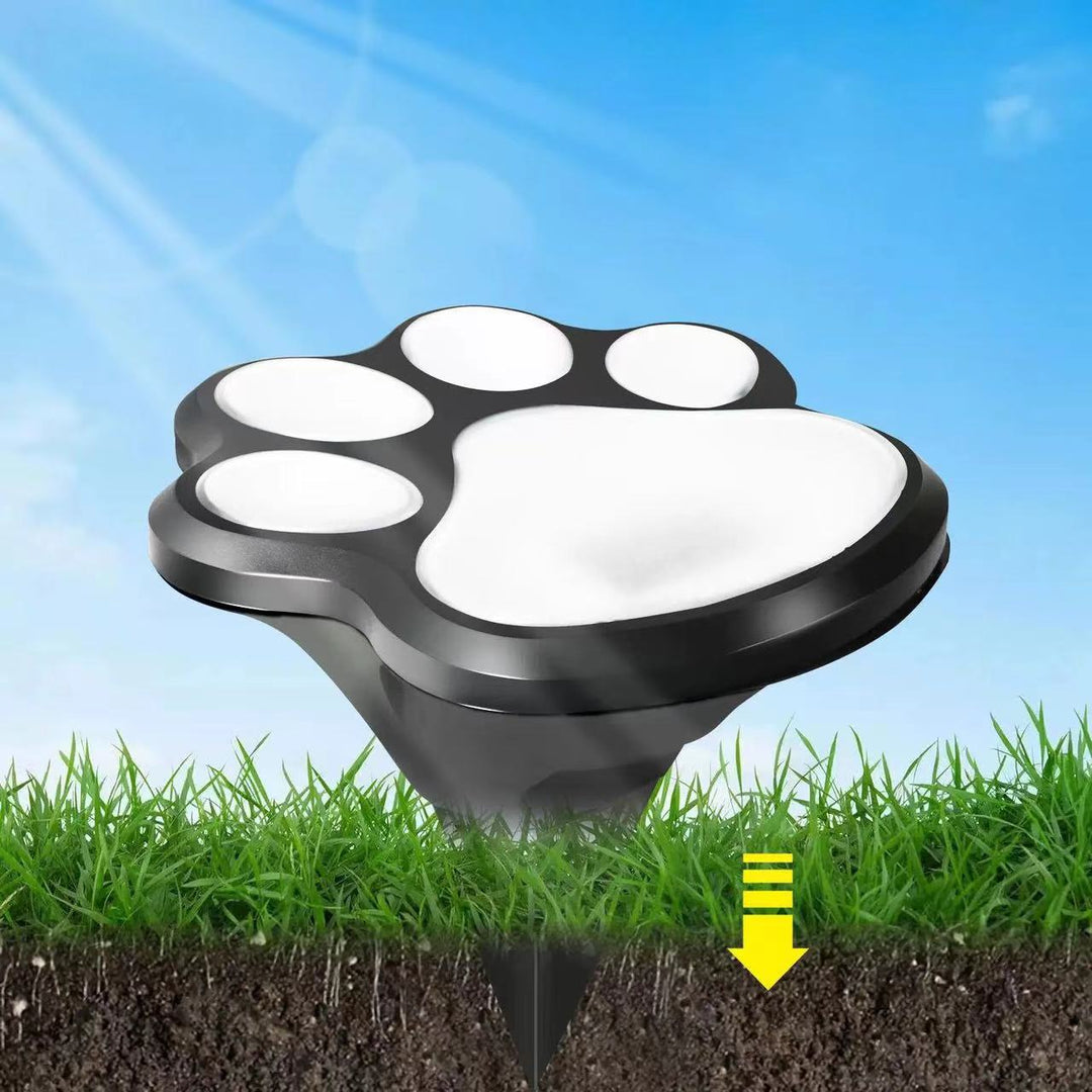 Contemporary Creative Solar Waterproof PP &amp; PS Cat Paw LED Outdoor Light Landscape Lighting For Garden &amp; Outdoor Patio