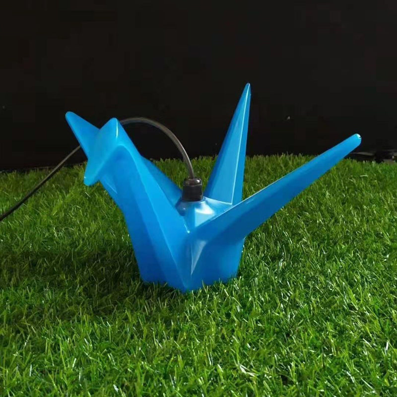 Créatif Contemporain Étanche PS Origami Grue LED Lumière Extérieure Éclairage Paysager Pour Jardin & Patio Extérieur 