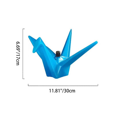 Créatif Contemporain Étanche PS Origami Grue LED Lumière Extérieure Éclairage Paysager Pour Jardin & Patio Extérieur 