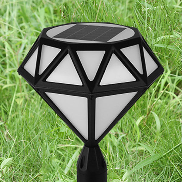 Contemporary Creative Solar Waterproof Aluminum &amp; PC Diamond LED Outdoor Light Landscape Lighting For Garden &amp; Outdoor Patio