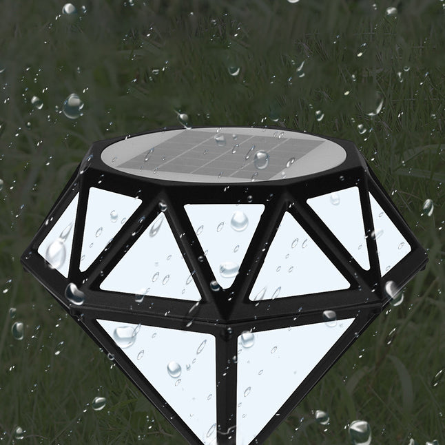 Contemporary Creative Solar Waterproof Aluminum &amp; PC Diamond LED Outdoor Light Landscape Lighting For Garden &amp; Outdoor Patio