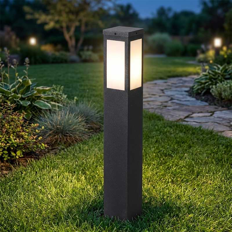 Modern Minimalist Waterproof Metal &amp; PC Pillar 1-Light Outdoor Light Landscape Lighting For Garden &amp; Outdoor Patio