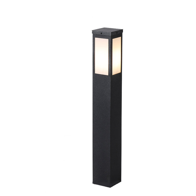 Éclairage paysager moderne minimaliste étanche en métal et PC avec 1 lumière pour le jardin et le patio extérieur 