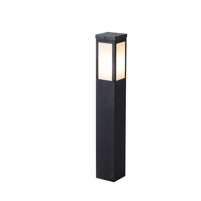 Éclairage paysager moderne minimaliste étanche en métal et PC avec 1 lumière pour le jardin et le patio extérieur 