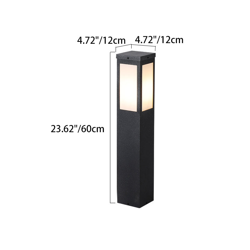 Modern Minimalist Solar Waterproof Metal &amp; PC Pillar LED Outdoor Light Landscape Lighting For Garden &amp; Outdoor Patio