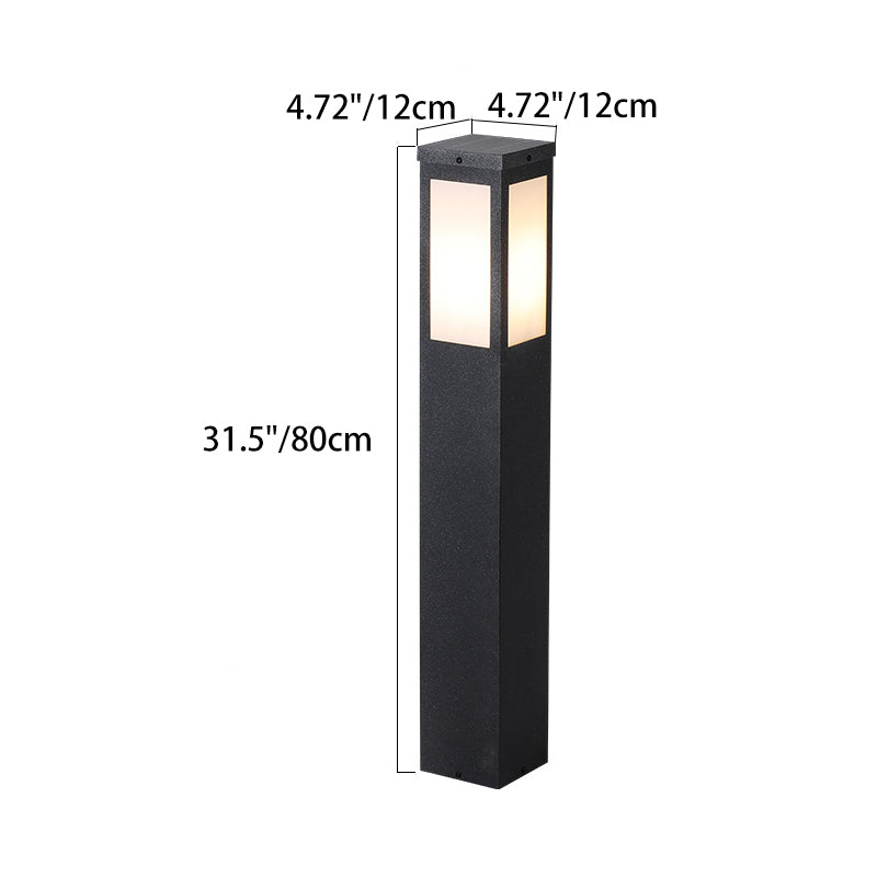 Modern Minimalist Solar Waterproof Metal &amp; PC Pillar LED Outdoor Light Landscape Lighting For Garden &amp; Outdoor Patio