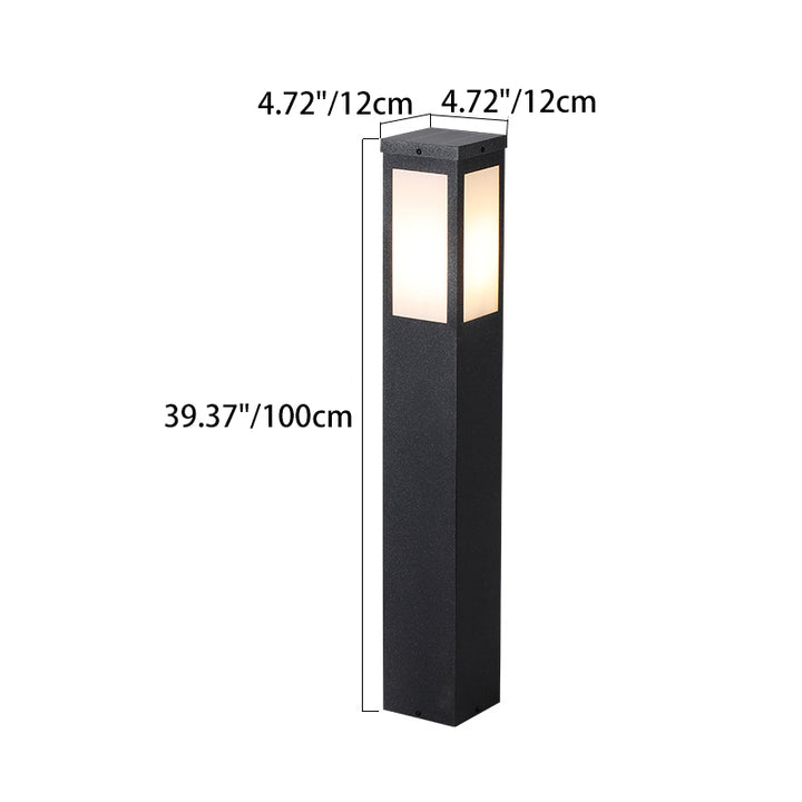 Modern Minimalist Waterproof Metal &amp; PC Pillar 1-Light Outdoor Light Landscape Lighting For Garden &amp; Outdoor Patio