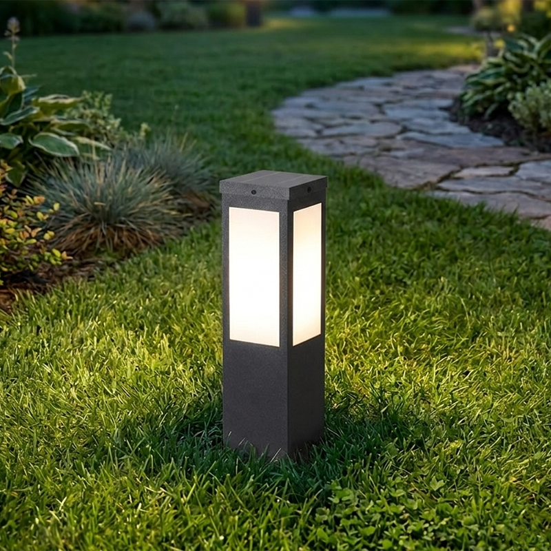 Modern Minimalist Waterproof Metal &amp; PC Pillar 1-Light Outdoor Light Landscape Lighting For Garden &amp; Outdoor Patio