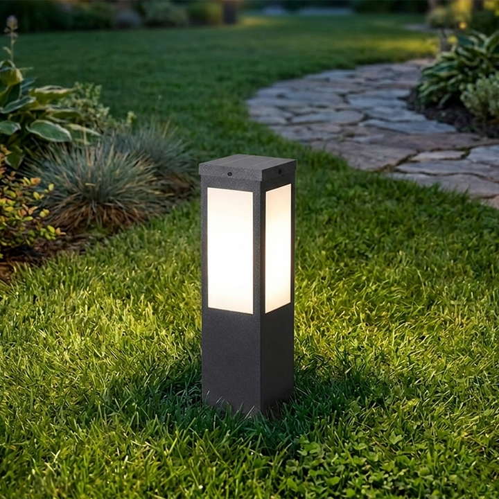 Modern Minimalist Waterproof Metal &amp; PC Pillar 1-Light Outdoor Light Landscape Lighting For Garden &amp; Outdoor Patio