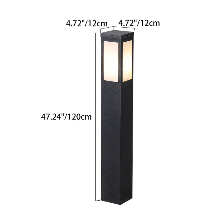 Modern Minimalist Waterproof Metal &amp; PC Pillar 1-Light Outdoor Light Landscape Lighting For Garden &amp; Outdoor Patio
