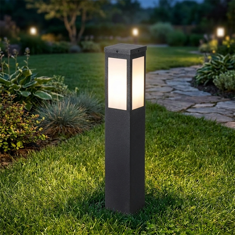 Modern Minimalist Waterproof Metal &amp; PC Pillar 1-Light Outdoor Light Landscape Lighting For Garden &amp; Outdoor Patio