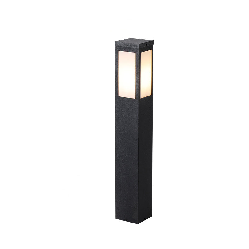 Éclairage paysager moderne minimaliste solaire étanche en métal et PC avec LED pour jardin et patio extérieur 