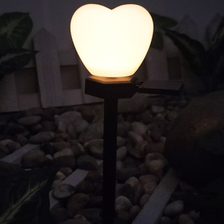 Moderno Art Deco Solar Impermeable de Plástico ABS y Nano Luz LED Decorativa en Forma de Corazón para Paisajismo Exterior en Jardín y Patio Exterior 