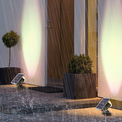 Simplicité Moderne Solaire Étanche Aluminium Cristal En Forme de Caméra LED Lumière Extérieure Ambiante Projecteur Pour Jardin Et Patio Extérieur 