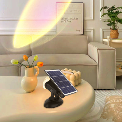 Simplicité Moderne Solaire Étanche Aluminium Cristal En Forme de Caméra LED Lumière Extérieure Ambiante Projecteur Pour Jardin Et Patio Extérieur 