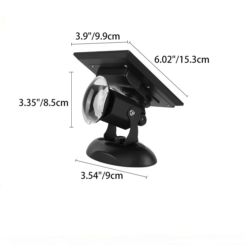 Simplicité Moderne Solaire Étanche Aluminium Cristal En Forme de Caméra LED Lumière Extérieure Ambiante Projecteur Pour Jardin Et Patio Extérieur 