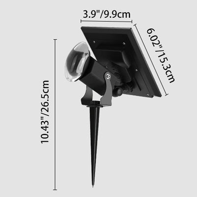 Simplicité Moderne Solaire Étanche Aluminium Cristal En Forme de Caméra LED Lumière Extérieure Ambiante Projecteur Pour Jardin Et Patio Extérieur 