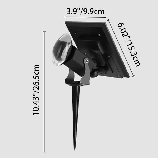 Simplicité Moderne Solaire Étanche Aluminium Cristal En Forme de Caméra LED Lumière Extérieure Ambiante Projecteur Pour Jardin Et Patio Extérieur 