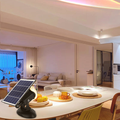 Simplicité Moderne Solaire Étanche Aluminium Cristal En Forme de Caméra LED Lumière Extérieure Ambiante Projecteur Pour Jardin Et Patio Extérieur 