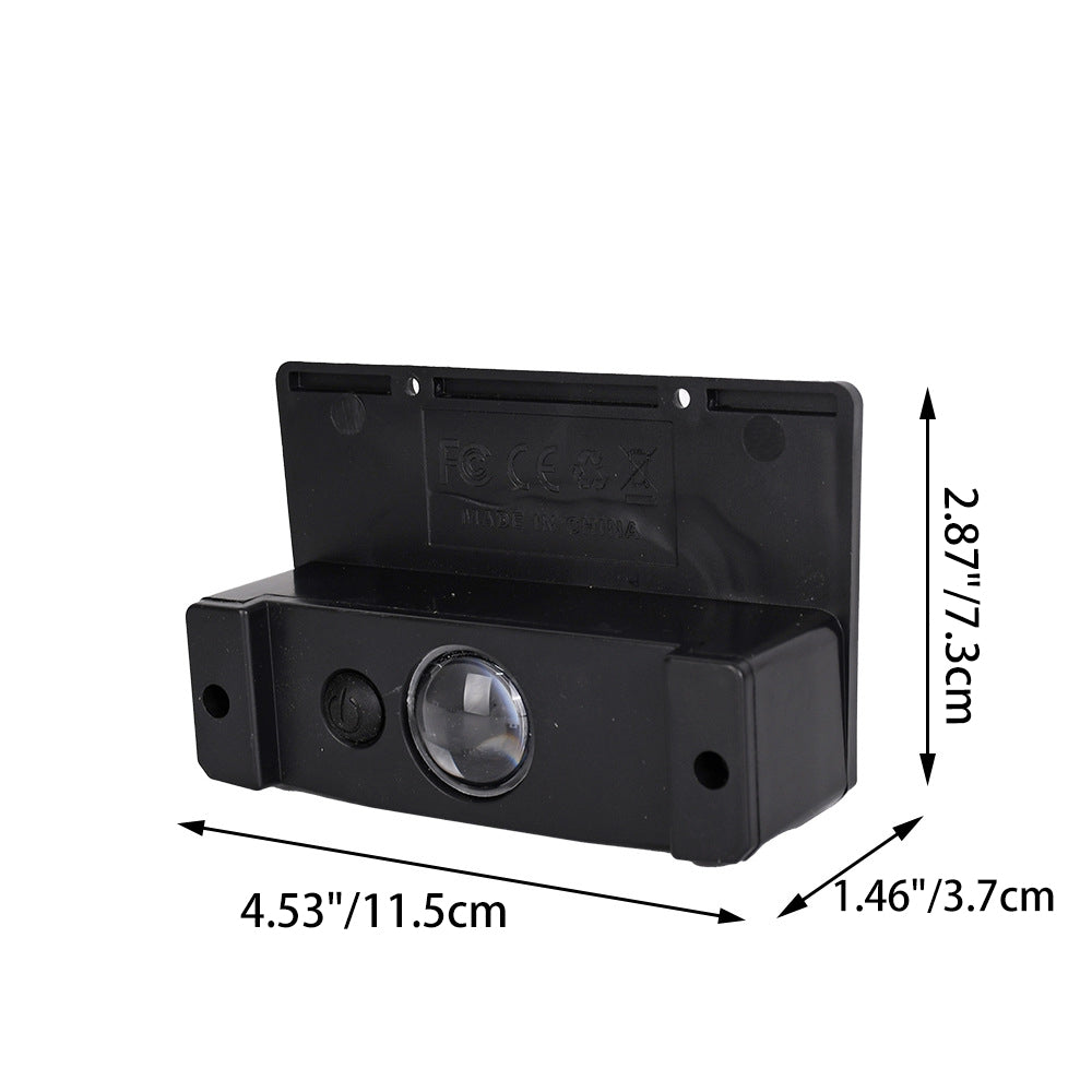 Lámpara de aplique de pared LED rectangular de ABS impermeable solar de simplicidad moderna para jardín y patio exterior 