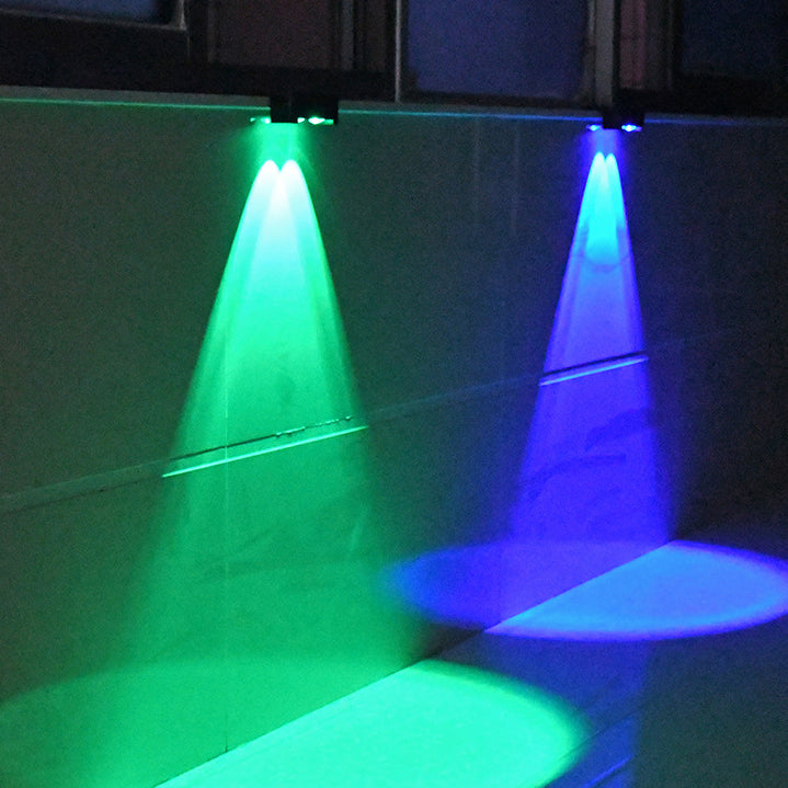 Lámpara de aplique de pared LED rectangular de ABS impermeable solar de simplicidad moderna para jardín y patio exterior 