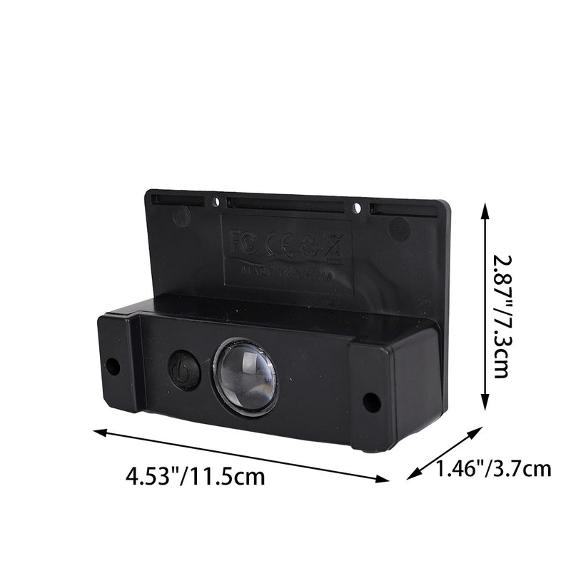 Lampe murale LED rectangulaire en ABS solaire étanche à la simplicité moderne pour jardin et patio extérieur 