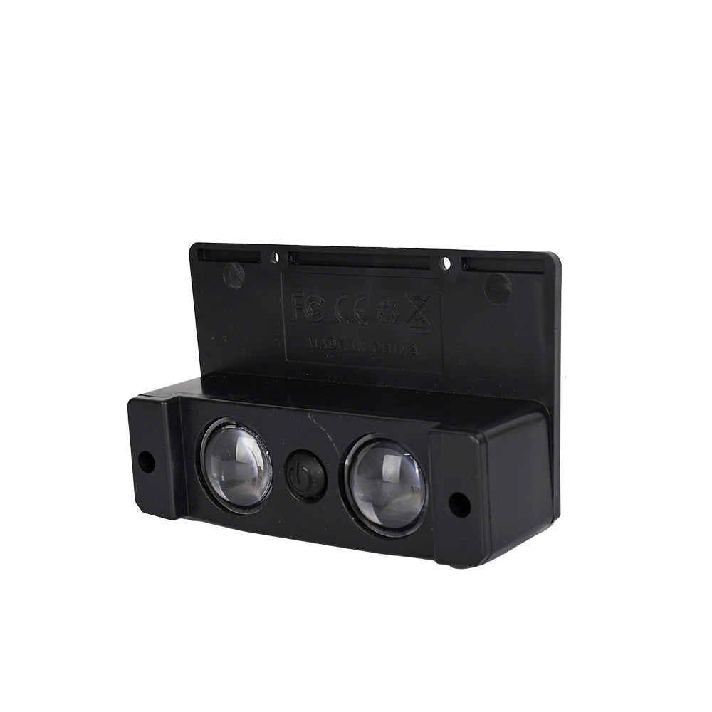 Lámpara de aplique de pared LED rectangular de ABS impermeable solar de simplicidad moderna para jardín y patio exterior 