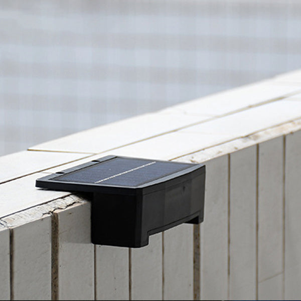 Lámpara de aplique de pared LED rectangular de ABS impermeable solar de simplicidad moderna para jardín y patio exterior 
