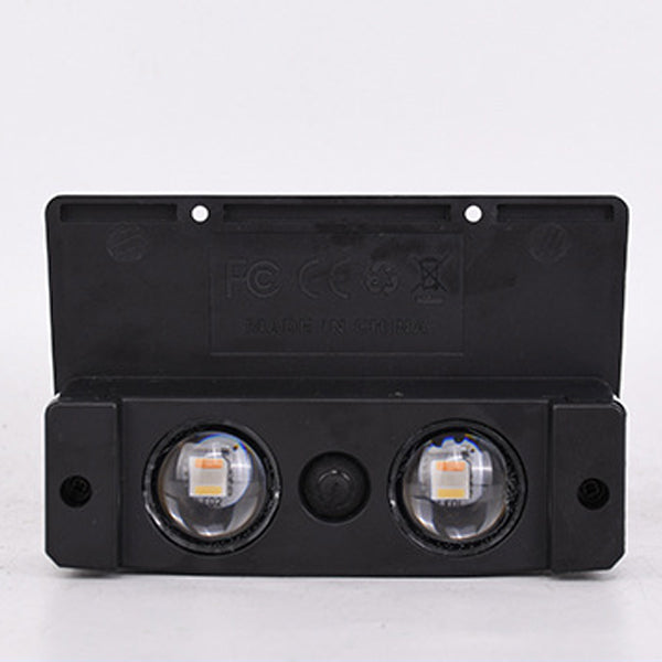 Lámpara de aplique de pared LED rectangular de ABS impermeable solar de simplicidad moderna para jardín y patio exterior 