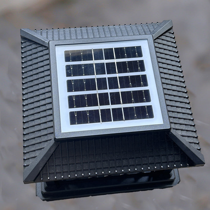 Éclairage paysager LED de pavillon cubique en ABS PC solaire étanche traditionnel chinois pour jardin et patio extérieur 