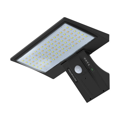 Lampe murale LED en forme de queue de baleine rectangulaire moderne minimaliste solaire étanche en ABS et PC pour jardin et patio extérieur 