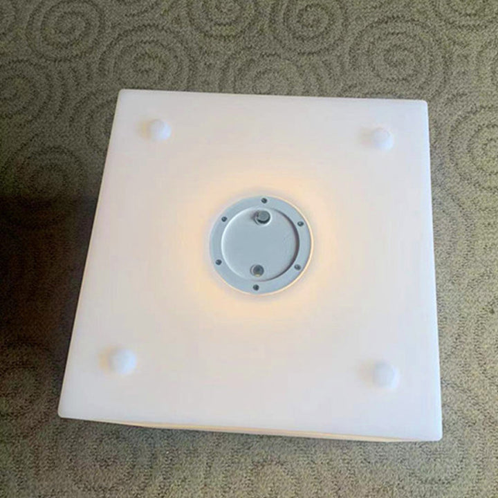 Modern Art Deco Solar Waterproof PE Square Planter LED Outdoor Light Landscape Lighting For Garden &amp; Outdoor Patio
